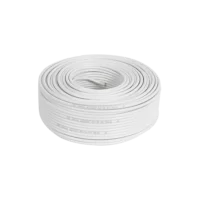 Cabo Coaxial RF4 - 95% Malha Bipolar Branco RL 100mts