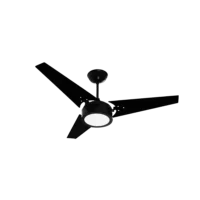 Ventilador Ideal LED 18W 6000K Preto 3 Pás PLQ 127V