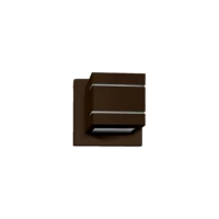 Arandela Mini Cubo Linea 1 Lâmpada G9 Café