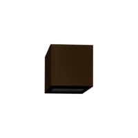 Arandela Cubo Slim 1 Lâmpada G9 Café