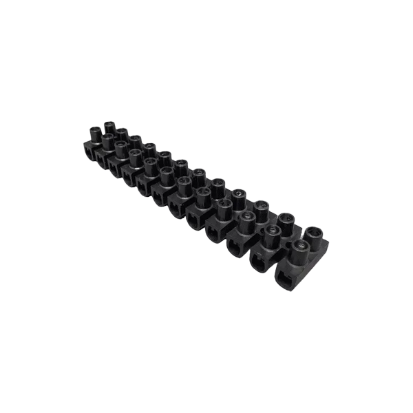 Conector Plástico 16mm2 Barra com 12 Preto