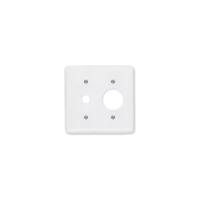 Placa Stylus 4x4 1 Tomada Redonda + 1 Saida Fio