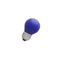 Lâmpada Incandescente Bolinha 15W E27 127V Azul