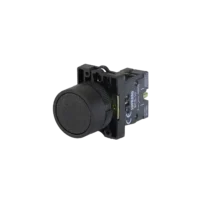 Botão Pulsador Plástico Preto