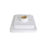 Plafon PVC 1 Lâmpada E27 Quadrado Branco