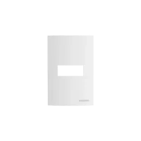 Placa Atria 4x2 p/ 1 Modulo Branca + Suporte