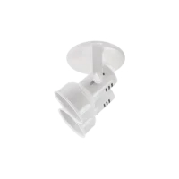 Spot Caneca em Alumínio p/ 2 Lâmpadas E27 Branco